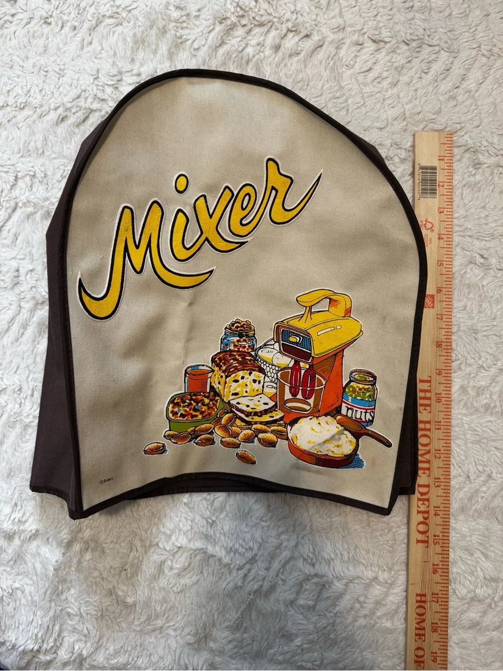 VTG 70s D.A.C. Stand Mixer Cover Retro Kitschy Kitchen Vinyl Appliance Cover MCM
